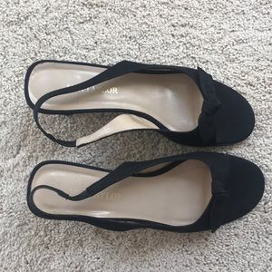 Ann Taylor black sling back shoes 8 1/2.